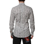 Dolce & Gabbana White Floral Print Casual Long Sleeves Shirt TSH906759-40