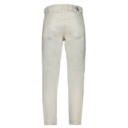 Calvin Klein White Cotton Men's Jeans