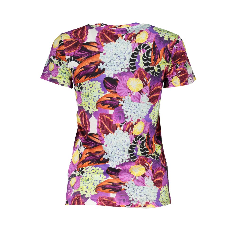 Cavalli Class Purple Cotton T-Shirt