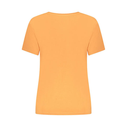 Pepe Jeans Orange Cotton Tops & T-Shirt PE-36009-XS