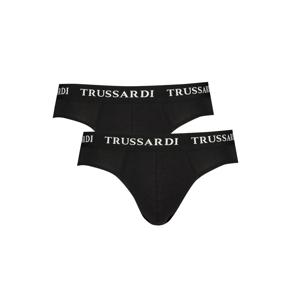 Trussardi Black Cotton Men Underwear Pack TR-36726-M