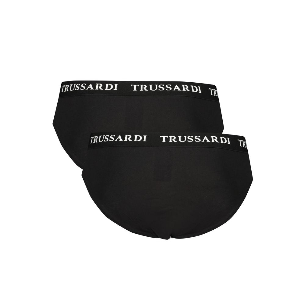 Trussardi Black Cotton Men Underwear Pack TR-36726-M
