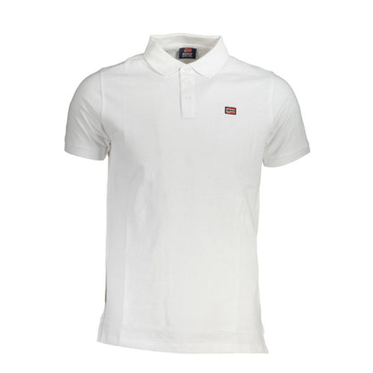 Norway 1963 White Cotton Men Polo Shirt featuring elegant logo, crafted from quality cotton for comfort and durability in a classic style.