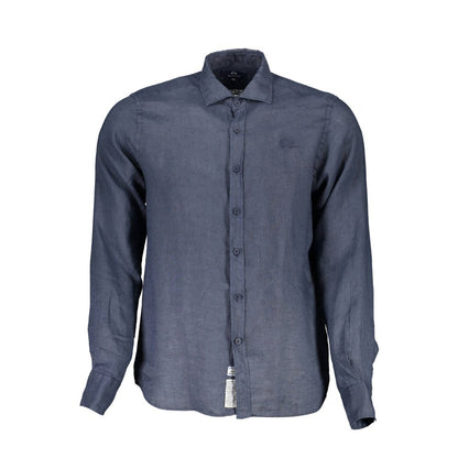 La Martina Blue Linen Shirt