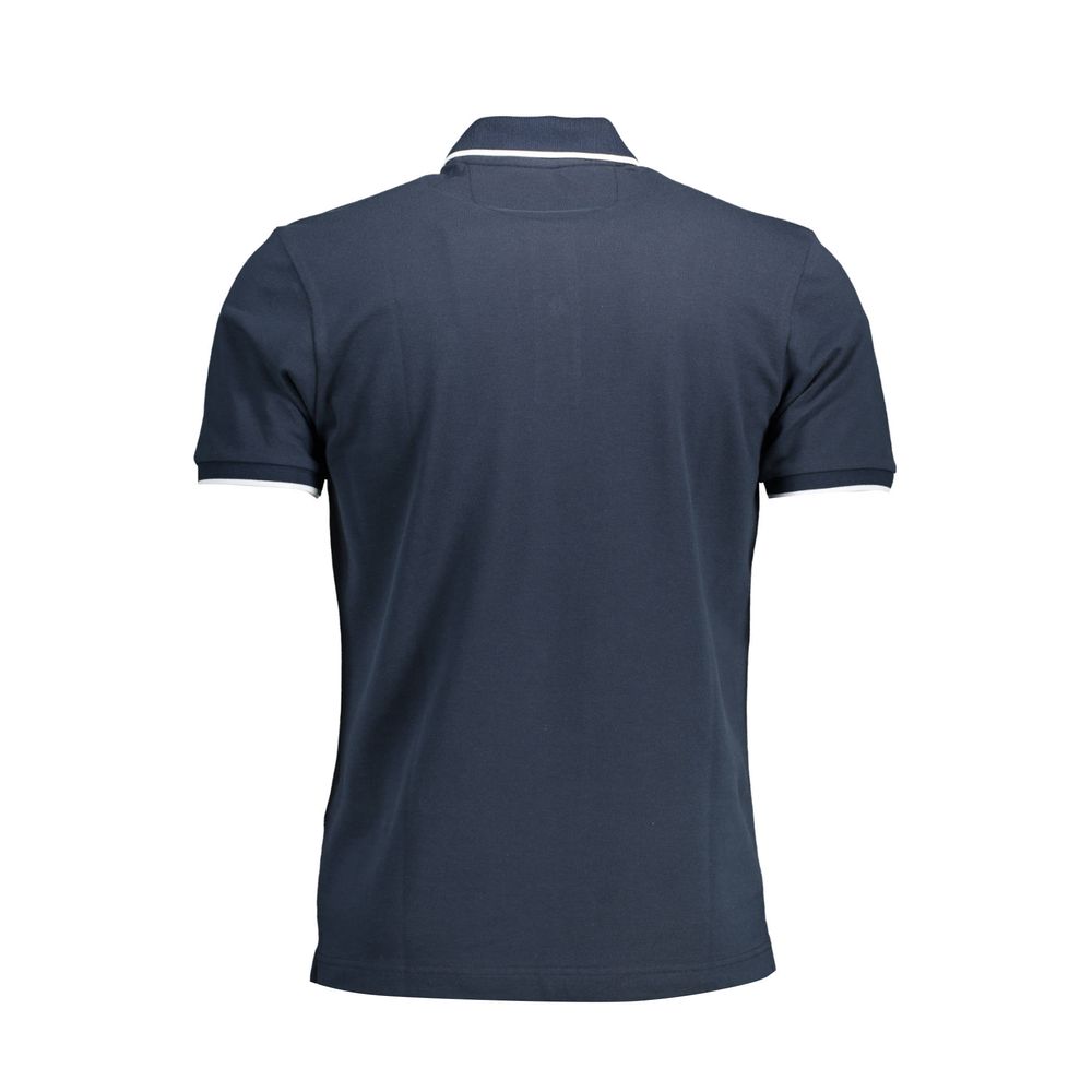 La Martina Blue Cotton Men Polo Shirt