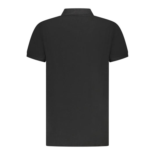 Cavalli Class Black Cotton Men Polo Shirt CA-36633-M