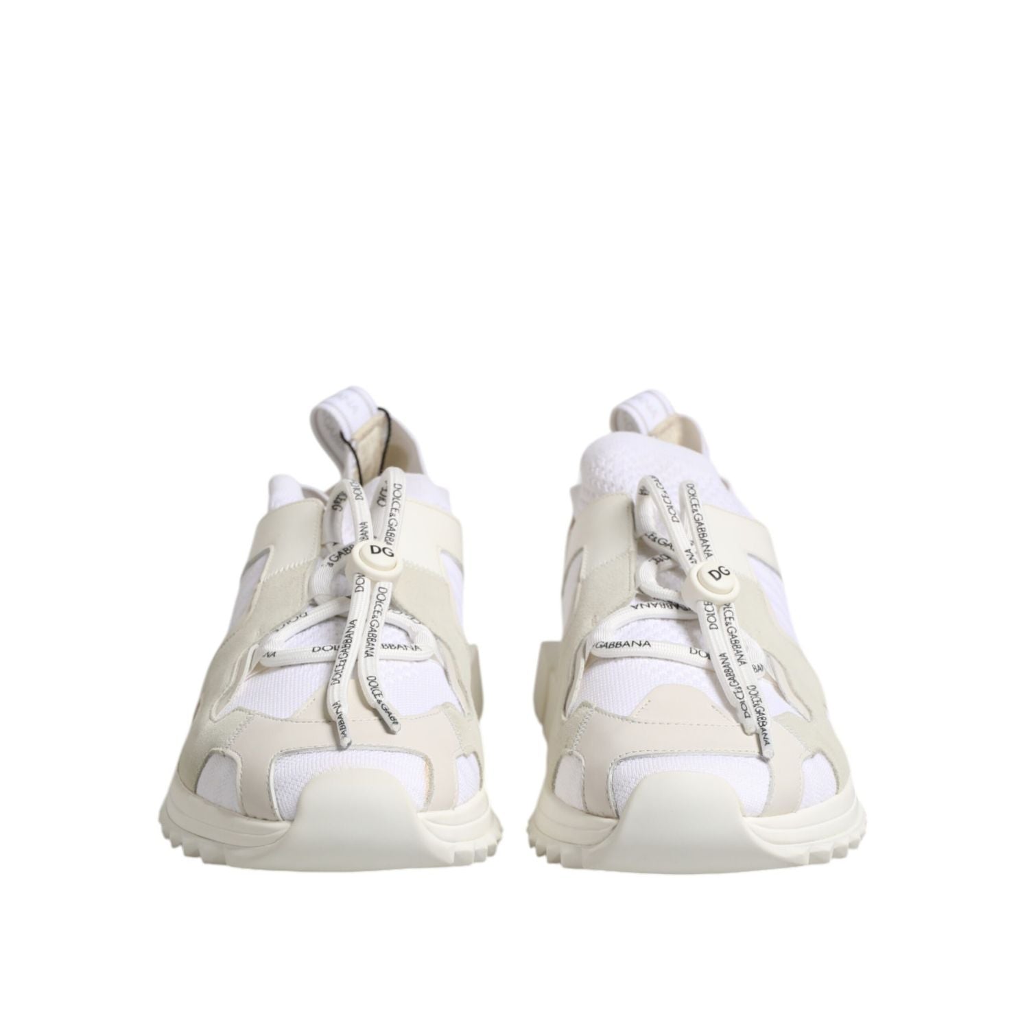 Dolce & Gabbana White Mesh Sorrento Trekking Sneakers Shoes