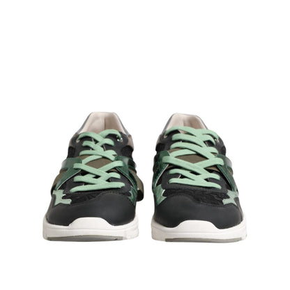Dolce & Gabbana Multicolor Lace Up Low Top Sneakers Shoes
