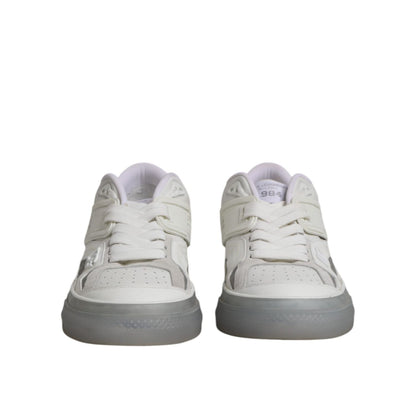 Dolce & Gabbana White Low Top DG Embossed Men Sneakers Shoes
