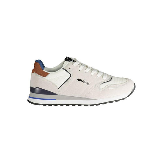 Gas White Polyester Men Sneaker