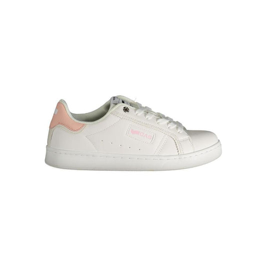 Gas White Polyester Women Sneaker