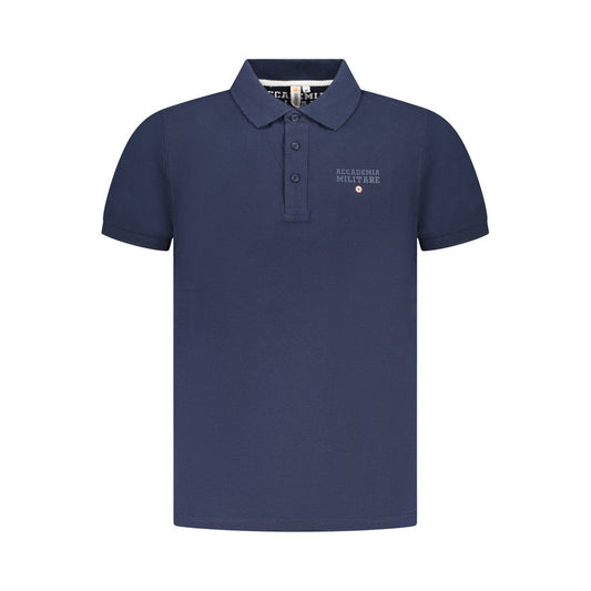 Accademia Militare Blue Cotton Polo Shirt