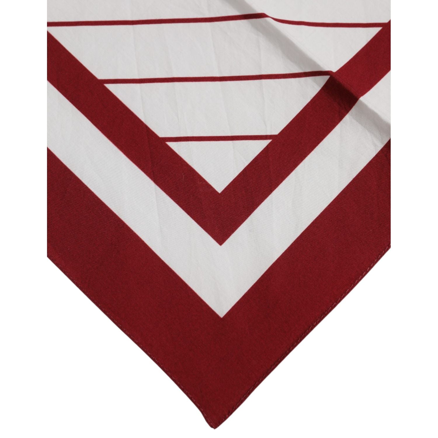 Dolce & Gabbana White Red DG Logo Square Men Foulard Scarf
