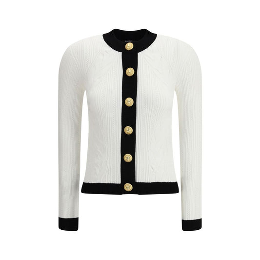 Balmain White Viscose Cardigan