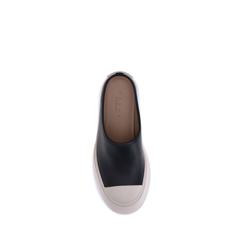Marni Black Rubber Mules