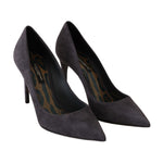 Dolce & Gabbana Gray Suede Leather Stiletto  Shoes Heels