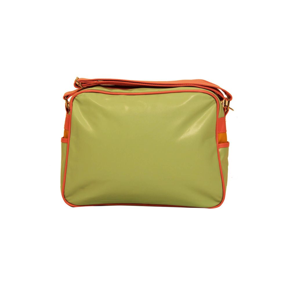 Front view with bag zipped and handles upright.