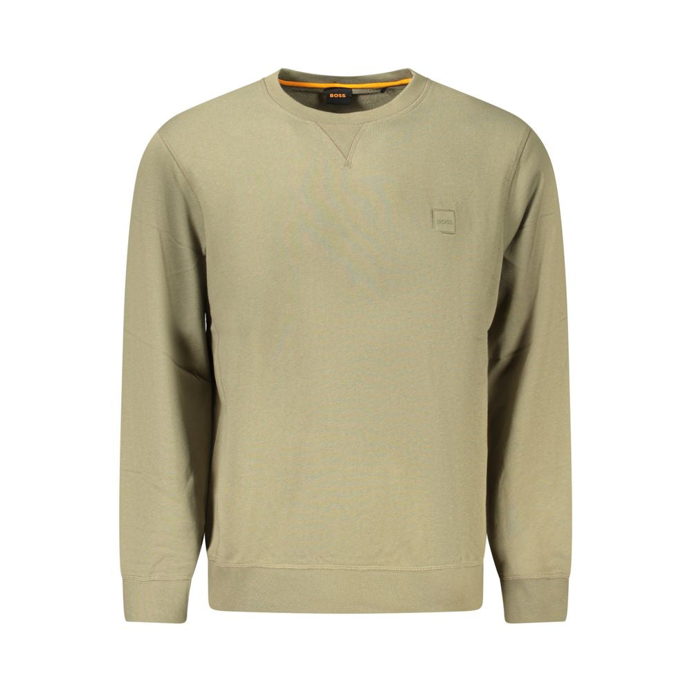Hugo Boss Green Cotton Sweatshirt