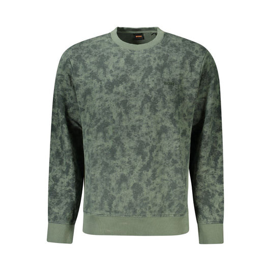 Hugo Boss Green Cotton Sweatshirt