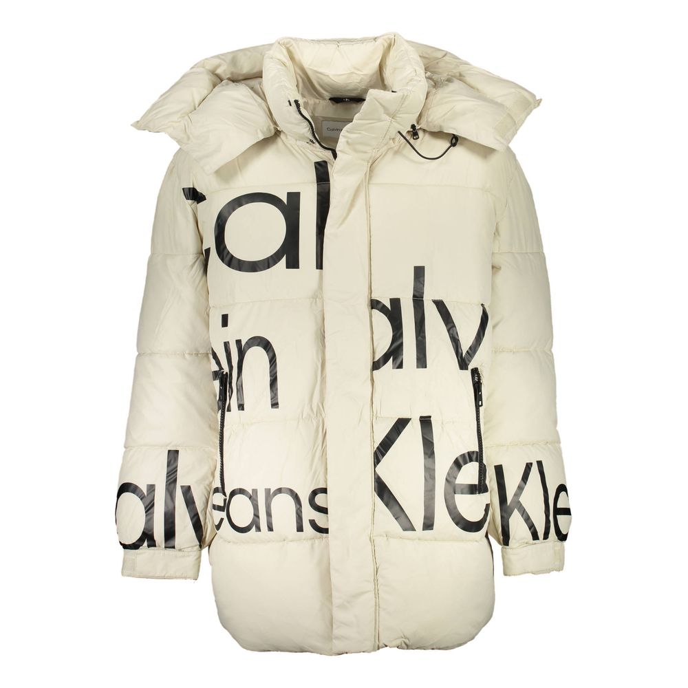 Calvin Klein Beige Polyester Jackets & Coat