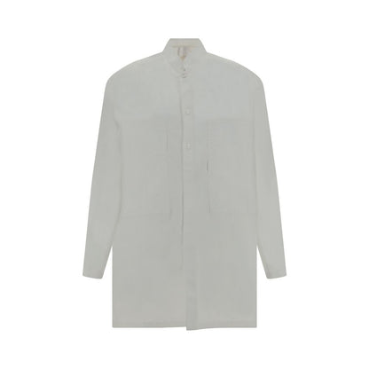 Mordecai White Cotton Pattern Shirt