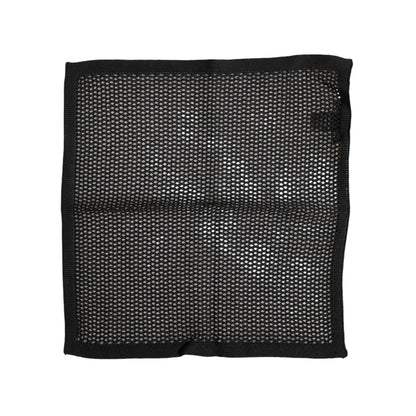 Dolce & Gabbana Black Patterned Cotton Square Foulard Scarf