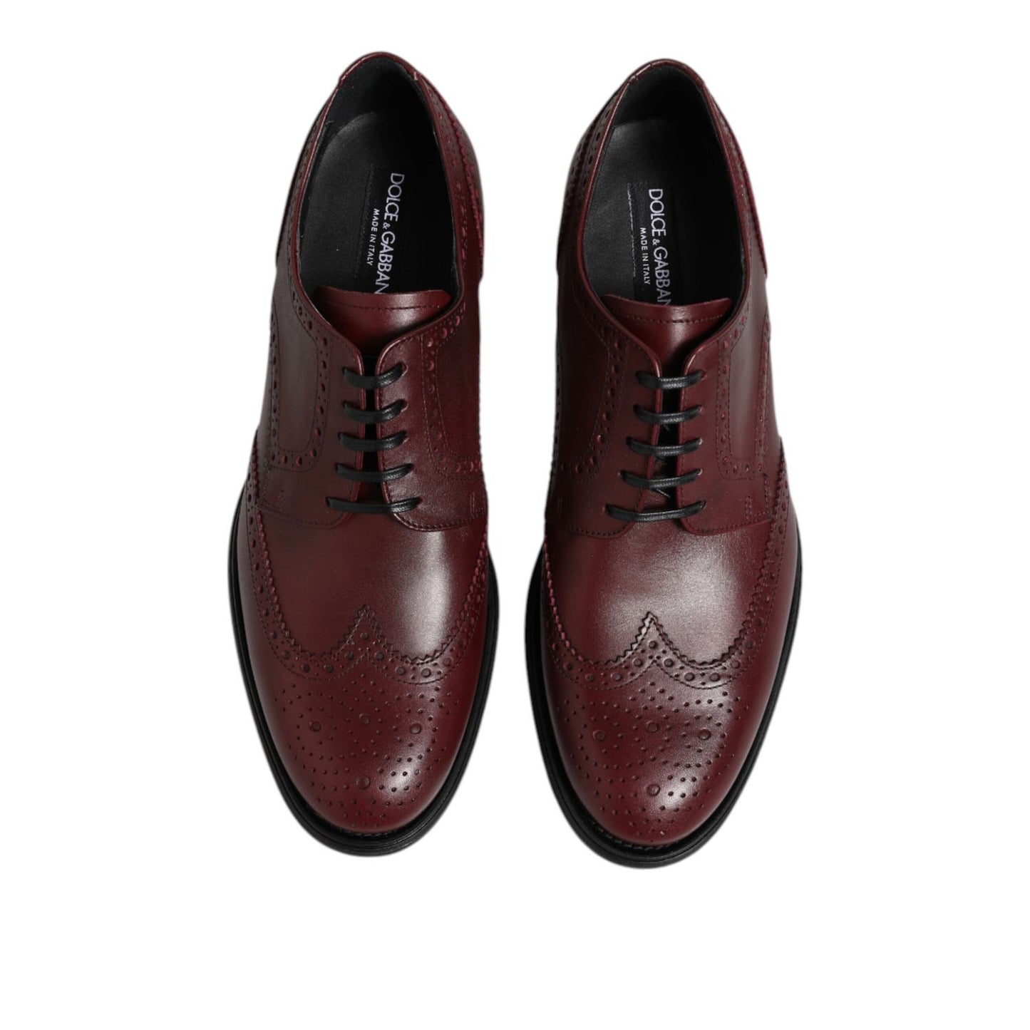 Dolce & Gabbana Brown Leather Lace Up Derby Dress Shoes