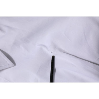 Dolce & Gabbana White Cotton Collared Long Sleeves Top Shirt