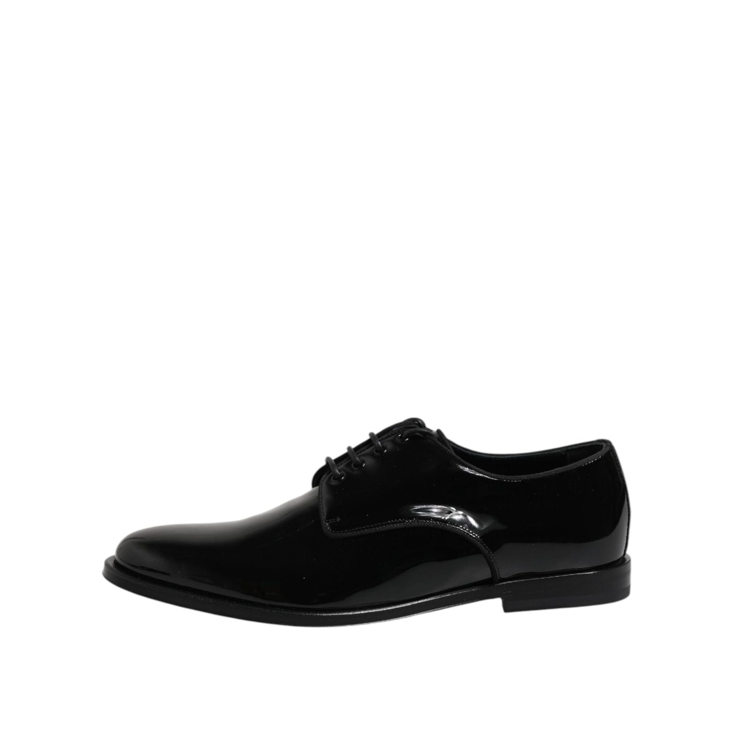 Dolce & Gabbana Black Patent Leather Derby Formal Dress Shoes