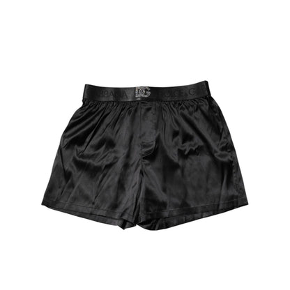 Dolce & Gabbana Black Logo Waist Regular Boxer Shorts Underwear