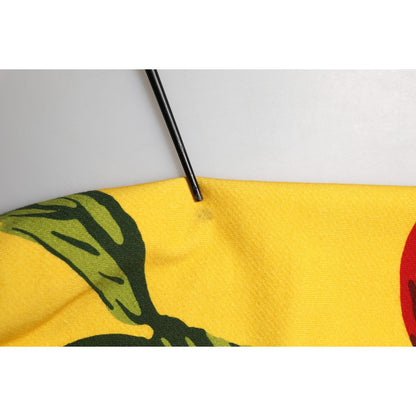 Dolce & Gabbana Yellow Cherry Print Jogger Sweatpants Pants