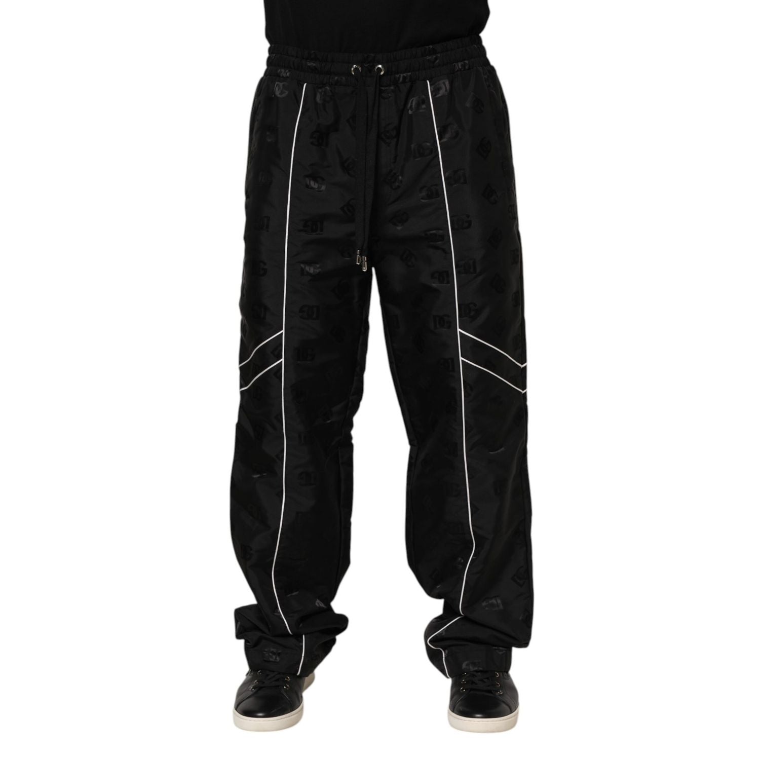 Dolce & Gabbana Black Cotton Straight Jogger Sweatpants Pants