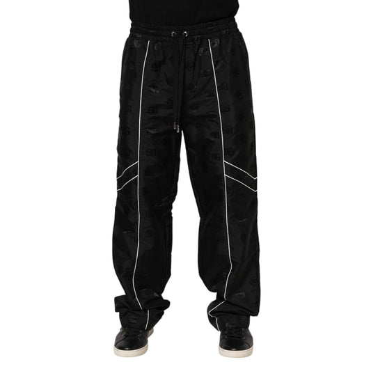 Dolce & Gabbana Black Cotton Straight Jogger Sweatpants Pants