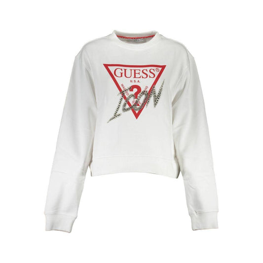 Guess Jeans White Cotton Sweater GU-3354-XL