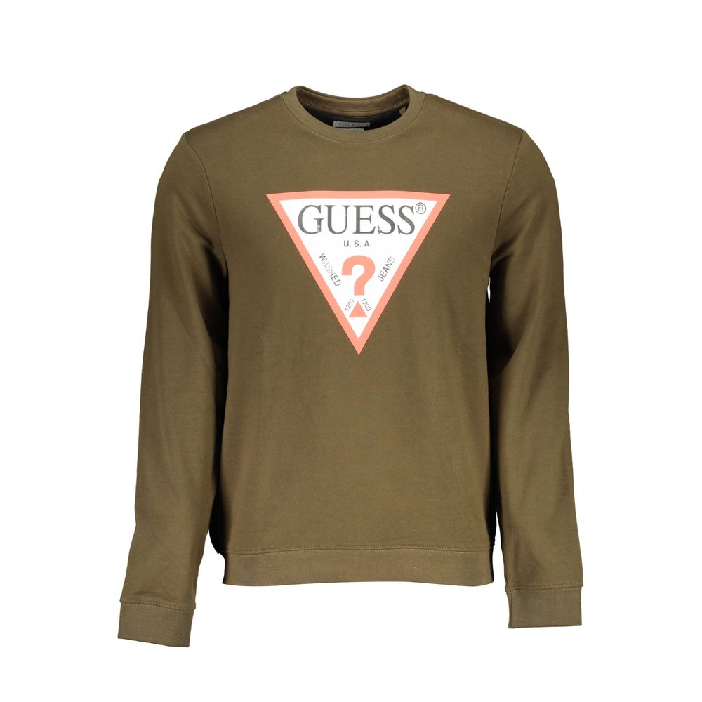 Guess Jeans Green Cotton Men Sweater