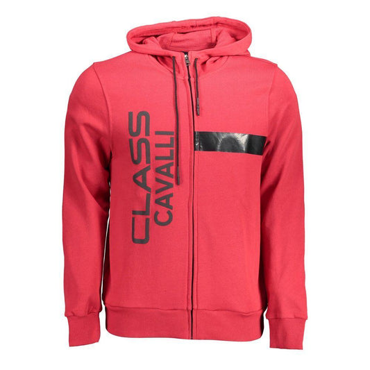 Cavalli Class Red Cotton Sweater CA-11072-M