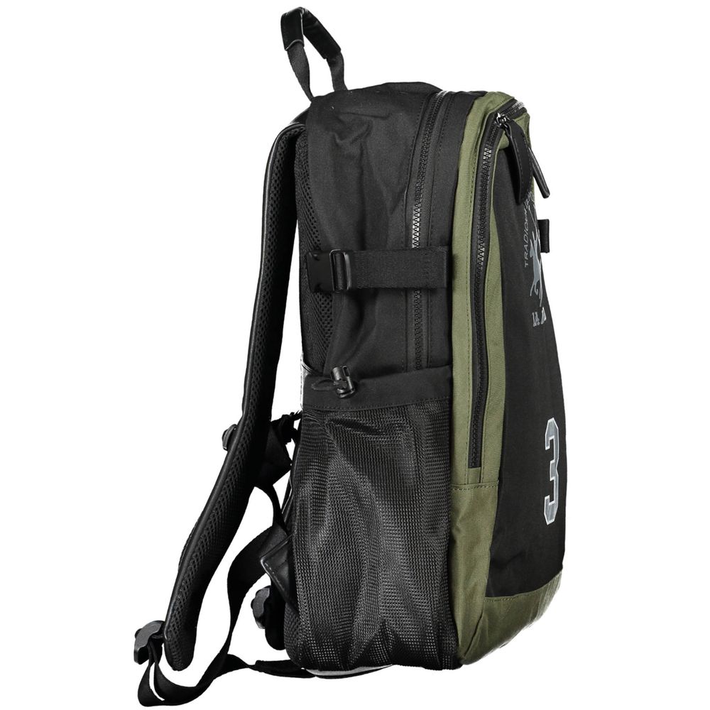 Front view with bag zipped and handles upright.