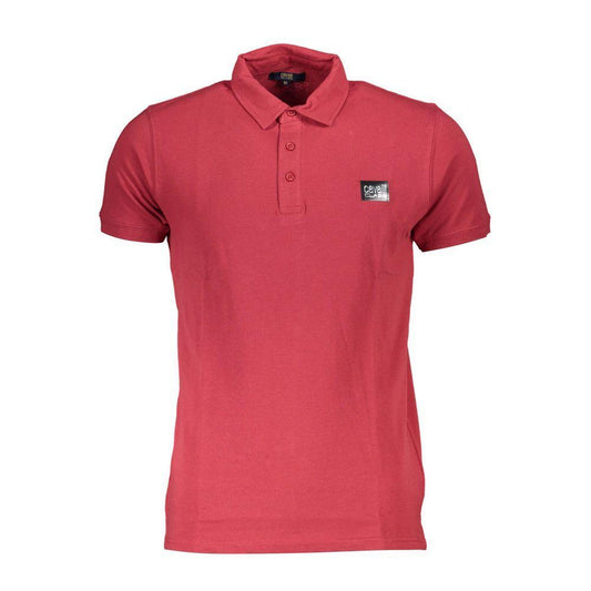 Cavalli Class Red Cotton Polo Shirt CA-22343-M