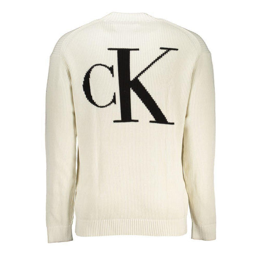 Calvin Klein White Cotton Sweater CA-25451-M