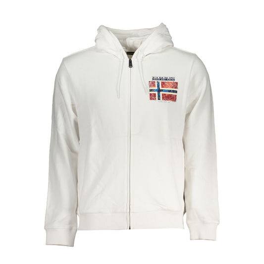 Napapijri White Cotton Sweater NA-28548-S