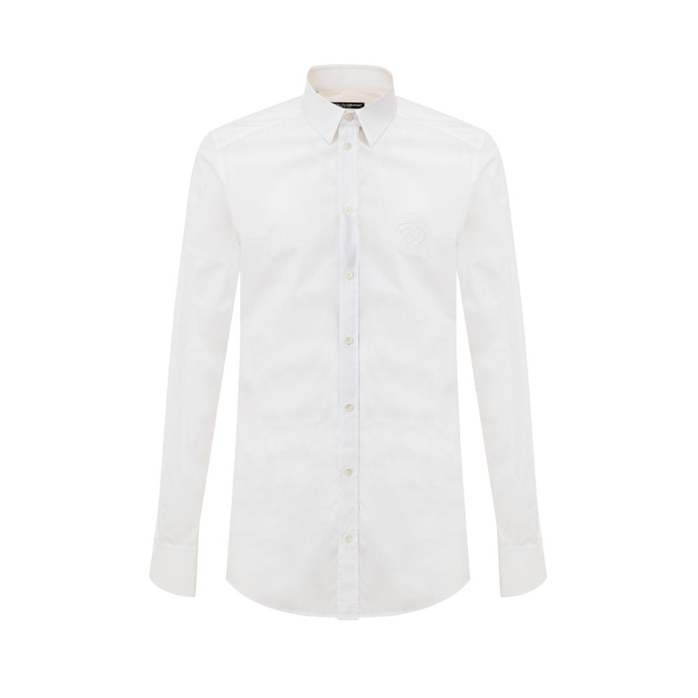 Dolce & Gabbana White Cotton Shirt DO-9618666-IT39 | M