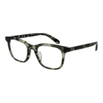 Guess Green Men Glasses Frame with acetate full-rim square style and demo lenses, featuring spring hinge. Includes branded case.