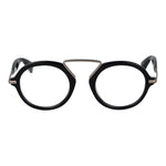 Yohji Yamamoto Black Men Glasses Frame, round black full-rim plastic eyewear for men.