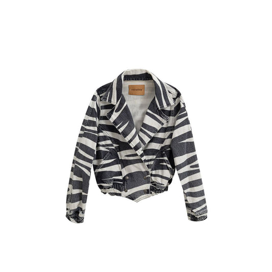 Retrofête Black And White Cotton Blazer