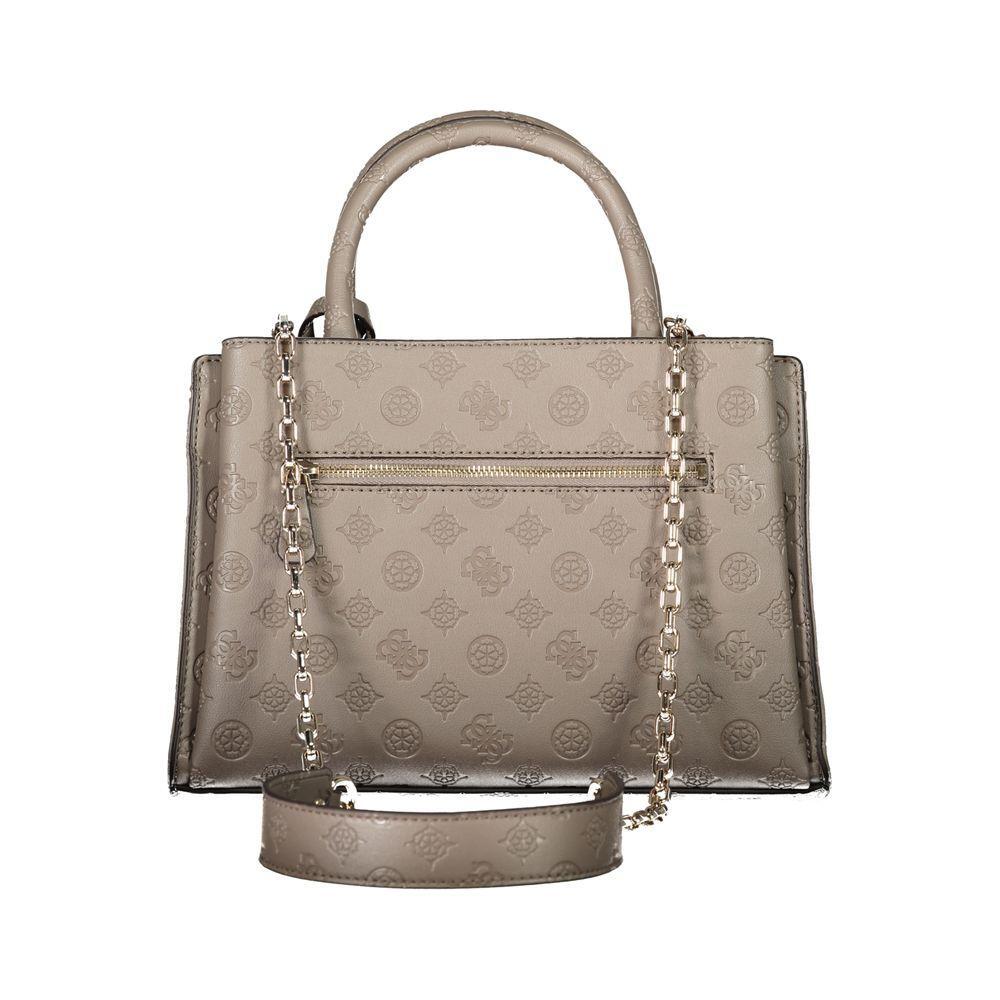 Front view with bag zipped and handles upright.