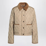 Burberry Cropped beige quilted nylon jacket 8107466166468/R_BURBE-C1544_323