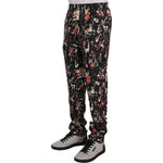 Dolce & Gabbana Red Musical Instrument Print Sleepwear Pants PAN61304-48