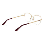 Guess Purple Women Glasses Frame in metal half-rim geometric style with demo lenses.
