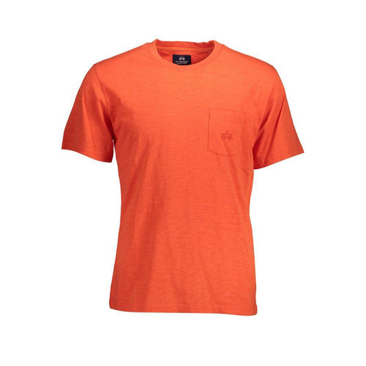 La Martina Red Cotton T-Shirt LA-12195-M