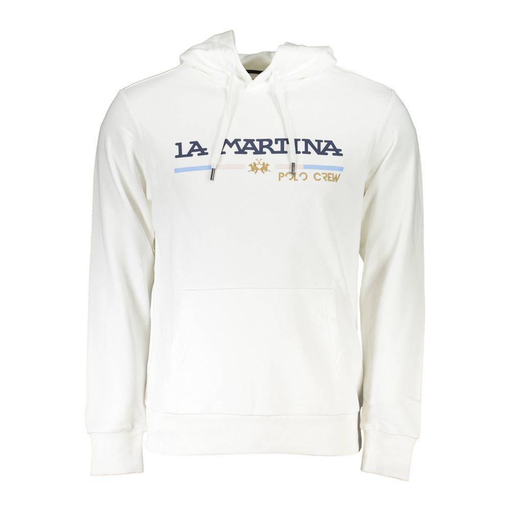 La Martina White Cotton Sweater LA-21508-M